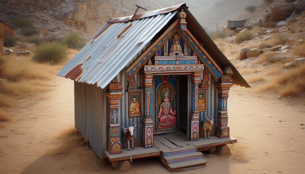 Bulldozes Durga Temple and Statues