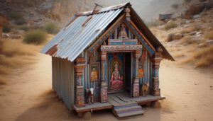 Bulldozes Durga Temple and Statues